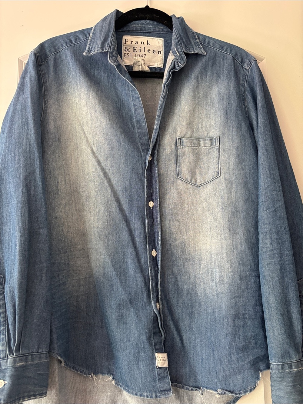 Frank & Eileen Light Washed Denim Button-Down Shirt